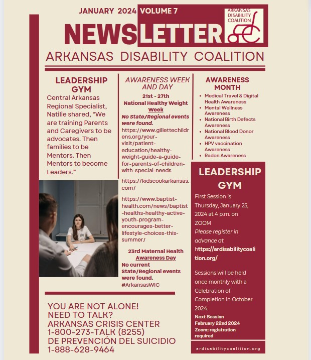 ADC Newsletters 2024 – Arkansas Disability Coalition